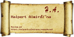 Halpert Almiréna névjegykártya
